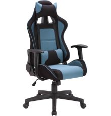Игровое геймерское кресло Brabix GT Racer GM-100 черный/голубой