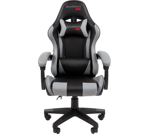 Игровое геймерское кресло CHAIRMAN Game CH29 экокожа черный/серый