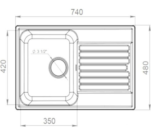 Кухонная мойка GranFest QUARZ Z-78 черный
