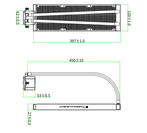 Система жидкостного охлаждения для процессора Thermalright Frozen Edge 360 белый
