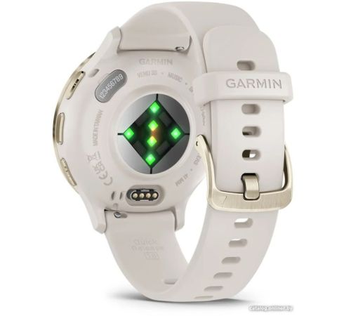 Умные часы Garmin Venu 3S слоновая кость, с силиконовым ремешком