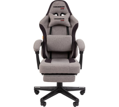 Игровое геймерское кресло CHAIRMAN CH27 ткань, серый/черный