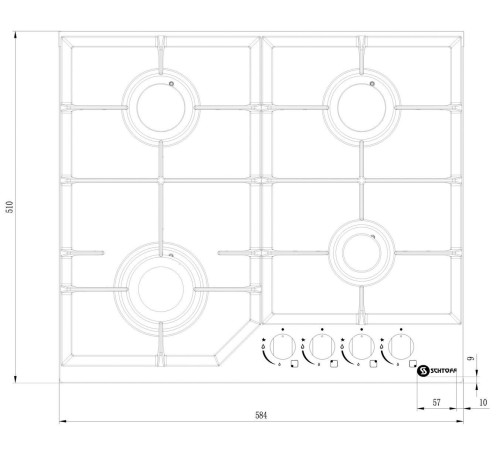 Варочная панель Schtoff H6034C16IS Black