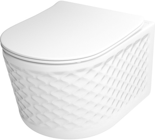 Унитаз подвесной Roxen Vine Tornado в комплекте с инсталляцией StounFix Dual Fresh 6 в 1 868595 кнопка: сатин матовая