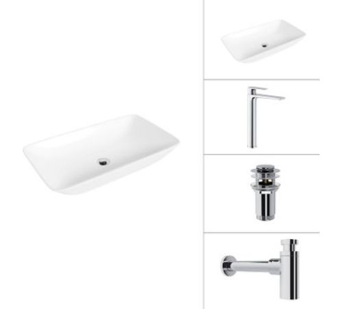 Умывальник Lauter 21886 + Reef 21CK8678C + сифон 21635CH + дон.клапан 21190CH хром