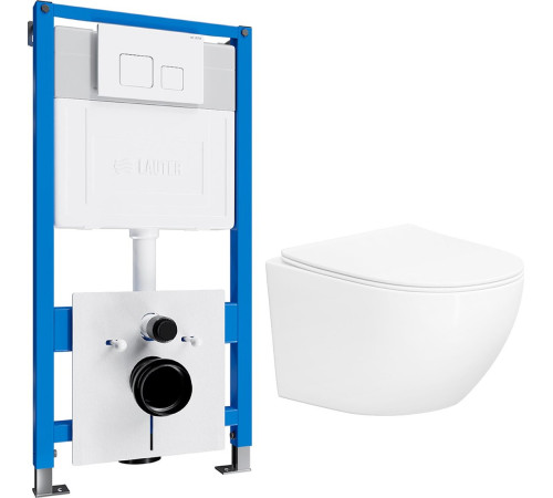 Унитаз подвесной Lauter Sulzdorf с микролифтом и кнопкой смыва 219702F белый/белый