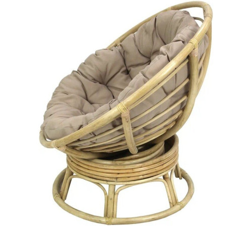 Кресло-качалка Garden Story Папасан Roker D110 вращающееся CV-18H медовый/бежевый