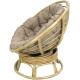 Кресло-качалка Garden Story Папасан Roker D110 вращающееся CV-18H медовый/бежевый