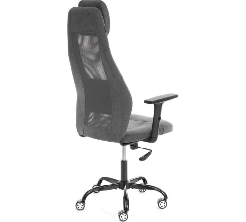 Офисное кресло TetChair Aviator PLT metalBL ткань, серый, KUB 05/W-12