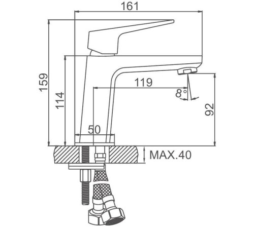 Смеситель Ledeme 1081B