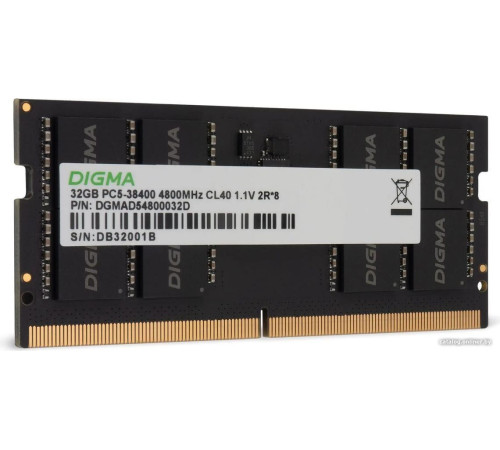 Оперативная память Digma 16ГБ DDR5 SODIMM 4800 МГц DGMAS54800016S