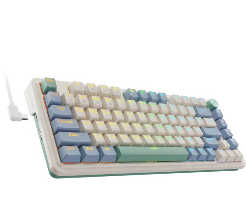 Клавиатура Redragon Ucal Pro бежевый/зеленый