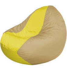 Кресло-мешок Flagman Classic К2.1-136 бежевый темный/желтый