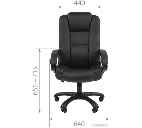 Офисное кресло CHAIRMAN 600 экопремиум, черный
