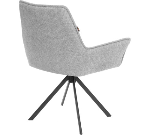 Стул с подлокотниками TetChair Мурано опора 360 велюр/букле HYP, светло-серый