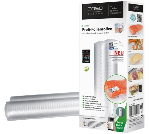 Рулоны вакуумной пленки CASO 30x600 см 2шт