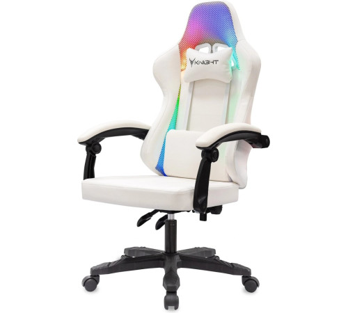 Игровое геймерское кресло Knight Wolf RGB белый