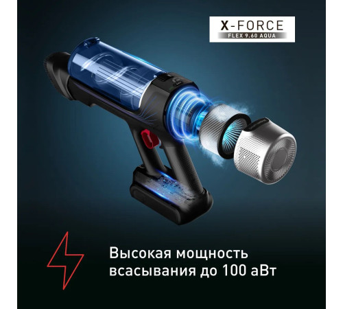 Вертикальный пылесос с влажной уборкой Tefal X-Force Flex 9.60 Aqua TY20C7WO