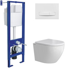 Унитаз подвесной Berges Wasserhaus Okus Rimless 043394 с сиденьем