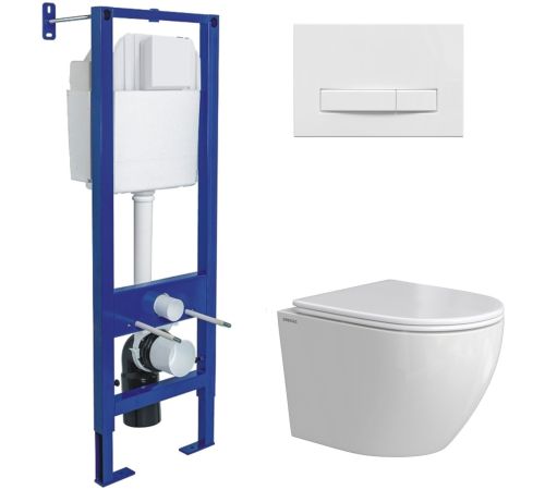 Унитаз подвесной Berges Wasserhaus Okus Rimless 043394 с сиденьем