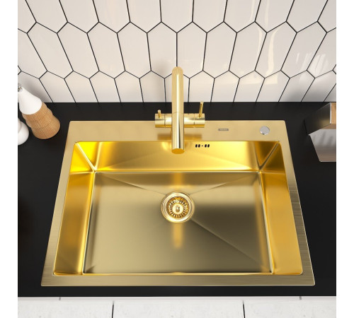 Кухонная мойка ARFEKA ECO AR 700*500 GOLD PVD NANO
