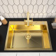 Кухонная мойка ARFEKA ECO AR 700*500 GOLD PVD NANO