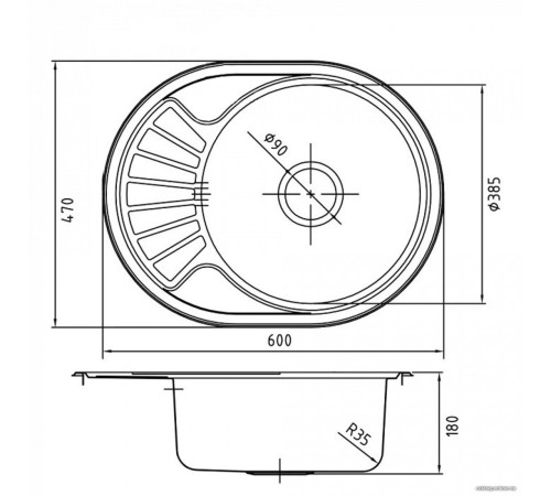 Кухонная мойка IDDIS Suno SUN65SDi77
