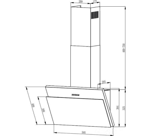 Кухонная вытяжка Evelux Tilda 60 BG