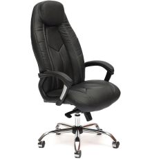 Кресло TetChair Boss Lux иск.кожа, кожзам черный/черный перфорированный 36-6/36-6/06