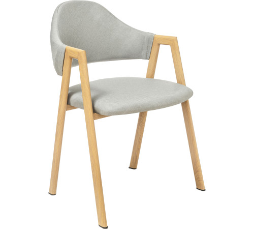 Стул с подлокотниками Mio Tesoro Луна DC-048A серый/дерево