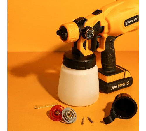 Краскораспылитель Deko DKSG20K2 с 1-им АКБ