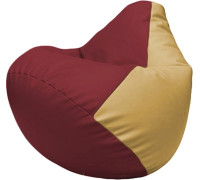 Кресло-мешок Flagman Груша Макси Г2.3-2113 бордовый/бежевый