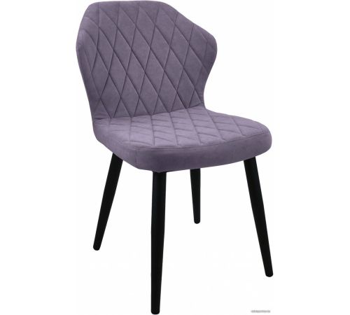 Стул Гальваник Бергамо эмаль черный муар/Catania Lavender
