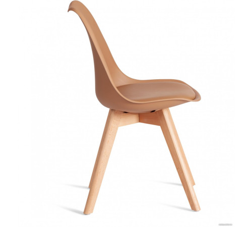 Стул TetChair Tulip дерево/пластик/экокожа бежевый