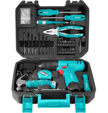 Дрель-шуруповерт Total THKTHP10892 с 1-м АКБ, кейс, набор оснастки