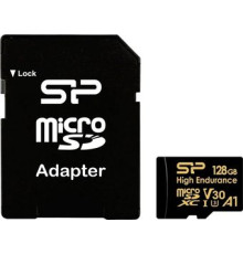 Карта памяти Silicon-Power Golden Series High Endurance microSDXC SP128GBSTXDV3V1HSP 128GB с адаптером