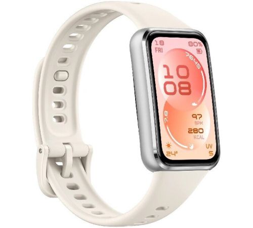 Фитнес-браслет Huawei Band 11 серебристый алюминиевый корпус, с белым силиконовым ремешком, международная версия