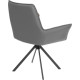 Стул с подлокотниками TetChair Мурано опора 360 велюр/букле HYP/экокожа, светло-серый/графит