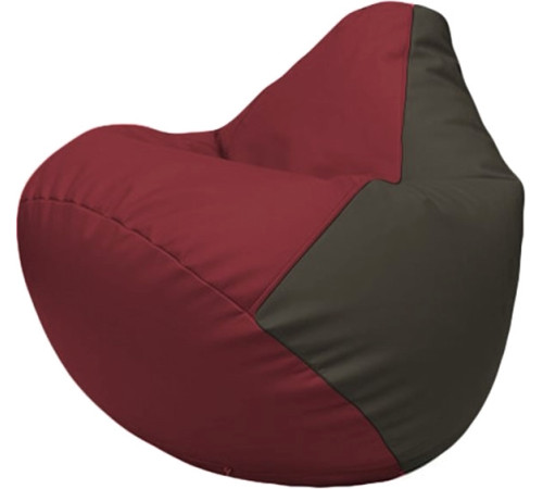 Кресло-мешок Flagman Груша Макси Г2.3-2116 бордовый/чёрный