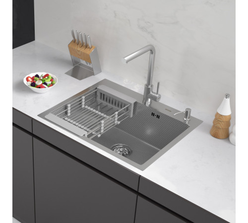 Кухонная мойка ARFEKA ECO AR мойка 600*500, коландер, дозатор SATIN DECOR