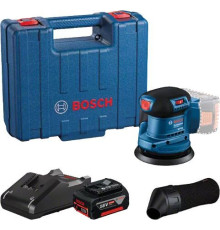 Эксцентриковая шлифмашина Bosch GEX 185-LI Professional 06013A5021 с 1-м АКБ, кейс