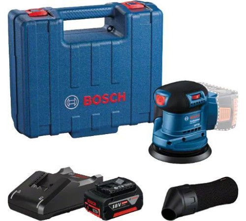 Эксцентриковая шлифмашина Bosch GEX 185-LI Professional 06013A5021 с 1-м АКБ, кейс