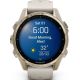 Умные часы Garmin Fenix 8 Sapphire 43мм золотистый, дымчато-серый ремешок