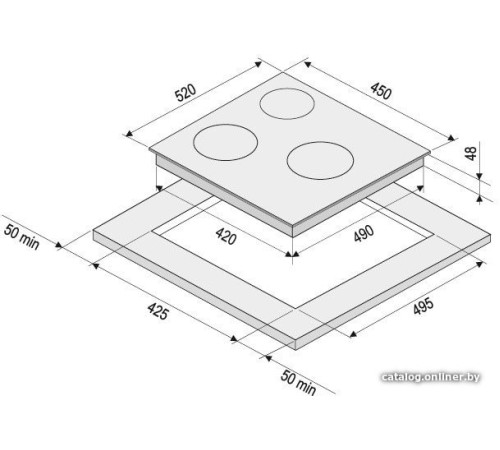 Варочная панель Krona Corso 45 BL
