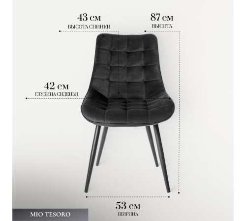 Стул Mio Tesoro Франко графит/черный
