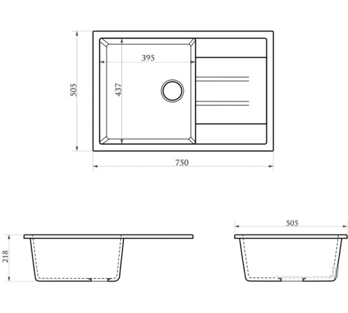 Кухонная мойка Berge BR-7603 песочный матовый