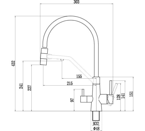 Смеситель Savol FS1462H-01