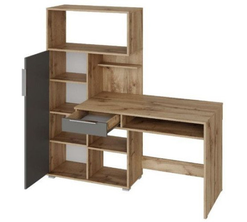 Стол НК-Мебель Квадро 74264629 дуб вотан/графит