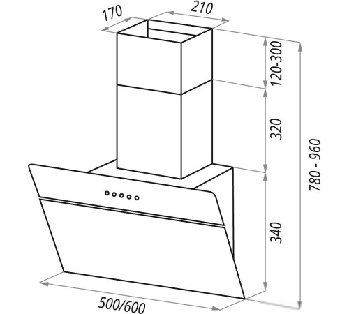 Кухонная вытяжка MAUNFELD MZR 60 белый