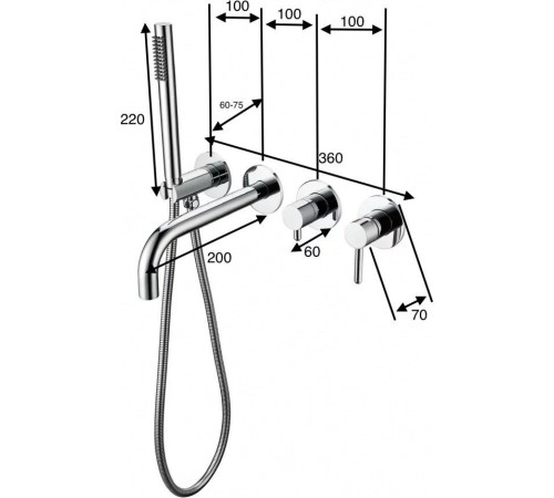 Смеситель Grocenberg GB5070 никель